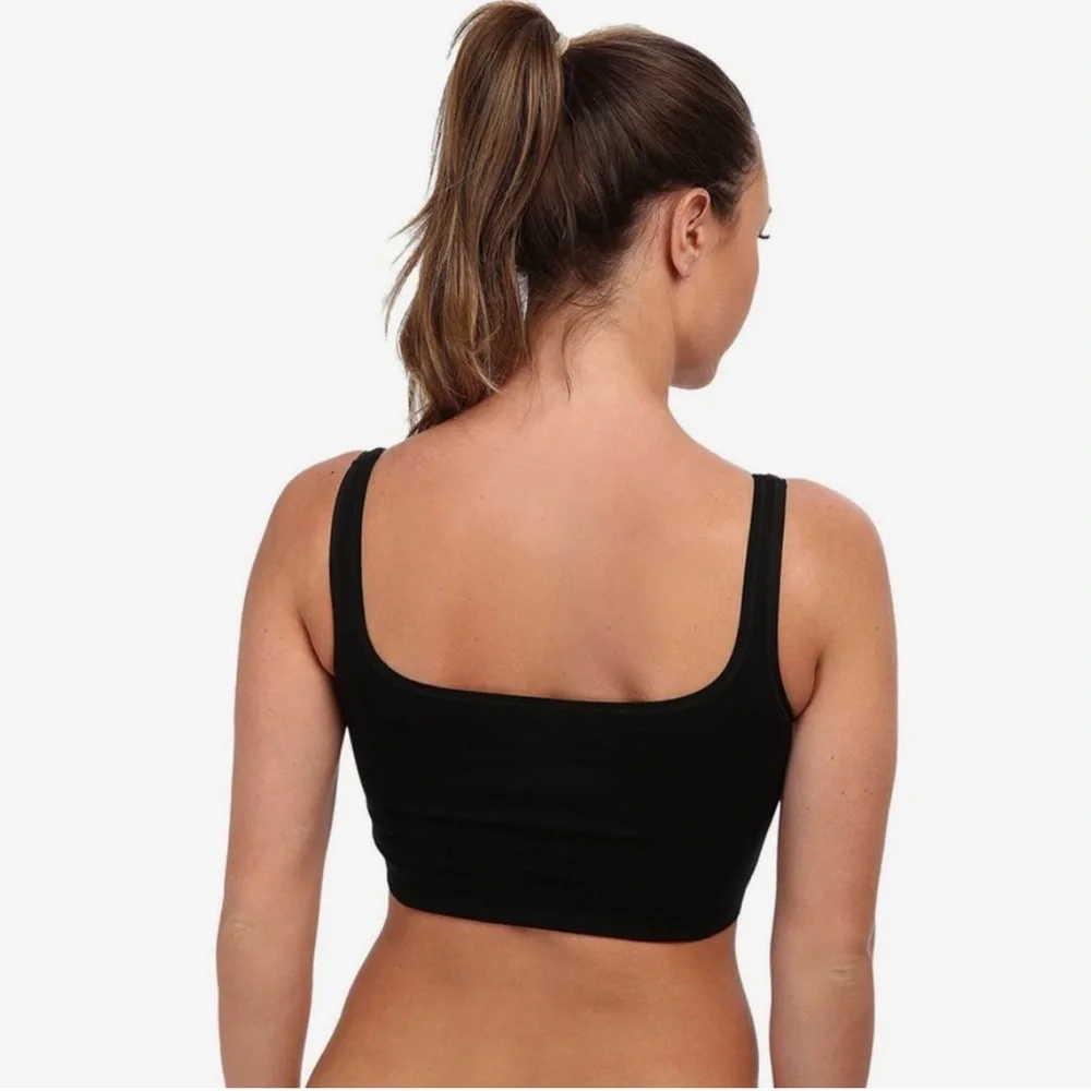 Yummie Bralette Tanya‎ Black Scoop Seamless Bra With Removable Cups 1X/2X
